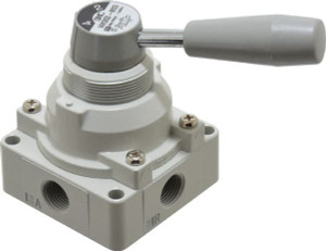 SMC Pneumatics 3/8" Inlet NPT 2-Position Rotary Lever Actuator/Manual Return Air Valve 1.1 CV Rating, 150 Max psi, 140°F Max VH302-N03 - 80084544