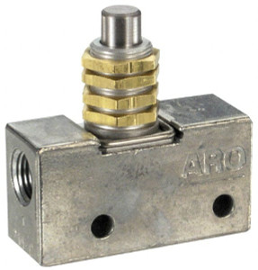 ARO Fluid Management 0.195 CV Rate & 7.5 CFM 3 Way Air Valve Straight Plunger, Spring Return, 150 Max psi 214-C - 09830985