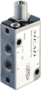 Bimba-Mead Fluid Dynamics 1/8" NPT Inlet Light Touch Valve Cross Plunger, 4 Way, Control LTV-30 - 57037947