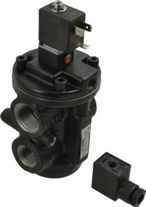 Norgren 4.6 CV Rate, 1/2" NPT Inlet 1/2 Basic Valves 1/2" NPT Inlet, Poppet Valve, Solenoid Actuator D1024C-CY - 87822862
