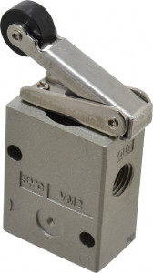 SMC Pneumatics 1.00 CV Rate, 1/4" NPT Inlet Mechanical Valve 3 Way, 2 Ports, Roller Lever VM230-N02-01A - 80085582