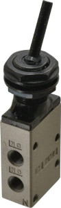 SMC Pneumatics 0.38 CV Rate, 1/4" NPT Inlet Mechanical Valve 3 Way, 3 Ports, Toggle Lever NVM430-N01-08 - 80086044