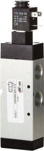 ARO Fluid Management 3/8" Inlet x 3/8" Outlet, Single Solenoid Actuator, Spring Return, 2 Position, Body Ported Solenoid Air Valve 120 VAC Input, 1.65 CV, 3 Way, 115 psi, 122° Max Temp, 15° Min Temp M253SS-120-A - 31810369