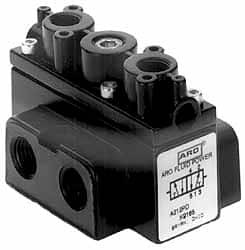 ARO Fluid Management 1/4" Inlet x 1/4" Outlet, Pilot Actuator, Pilot Return, 3 Position, Body Ported Solenoid Air Valve 54 CFM, 1.5 CV, 4 Way, 150 psi, 2-15/16" Long x 1-15/16" Wide x 1-13/16" High, 0 to 180°F A712PD - 80121635