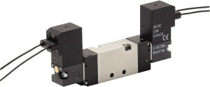 ARO Fluid Management Solenoid Actuator, Solenoid Return, 2 Position, Body Ported Solenoid Air Valve 24 VDC Input, 1/4 CV, 4 Way, 115 psi, 122° Max Temp S5DS9B-1 - 91216713