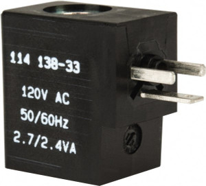 ARO Fluid Management 120 VAC Coil Stacking Solenoid Valve For Use with Sierra 18mm & Premair Valves 114138-33 - 09392184