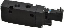 Parker Hannifin 1/4", 4-Way Body Ported Stacking Solenoid Valve 24 VDC, 1.4 CV Rate, Air Return, 2.4" High x 5.78" Long B511BB549C - 09666884