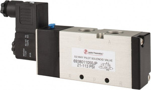 PRO-SOURCE 3/8", 5/2 Way Single Stacking Solenoid Valve 110 VAC, 1.9 CV Rate, 2.81" High x 6.22" Long 6938011050PRO - 31880248