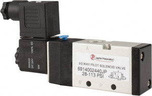 PRO-SOURCE 1/4", 3/2 Way Single Stacking Solenoid Valve 24 VDC, 0.98 CV Rate, 2.6" High x 5.12" Long 6914002440PRO - 31880305