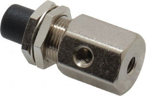 The Specialty Mfg. Co. 10-32 Non Exhaust Push Button Valve 0.1 CV Rate, 150 Max PSI, Normally Closed Actuator 207690 - 61233086