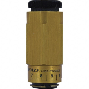 Bimba-Mead Fluid Dynamics 1/4" NPTF Threaded Flow Control Valve 0 to 250 psi & Aluminum Material MF1-25 - 03578374