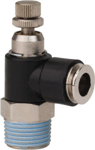 PRO-SOURCE 3/8" NPT x 5/16" Tube OD Right Angle Flow Control Valve 0 to 113.76 psi & Techno Polymer, Brass, Steel Material 4827101115PRO - 78254976