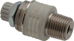 SMC Pneumatics 1/8" Male NPT Metering Valve With Silencer 3.6mm squared Orifice & 20 dB Noise Reduction Rate ASN2-N01 - 80084221