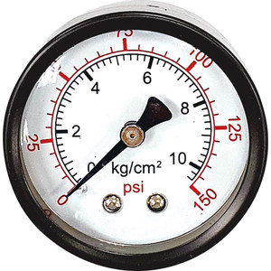 PRO-SOURCE FRL Accessories, Type: Pressure Gauge, For Use With: Miniature Filters, Compact Regulators, Material: Steel, Port Size: 1/8 (Inch), Pressure Range (psi): 0 - 150 KUX0000021 - 19239516