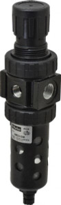 Parker Hannifin 3/8 NPT Compact 1 Pc Filter/Regulator FRL Unit 40 SCFM, 150 Max psi, Polycarbonate Bowl, Manual Drain 05E22A13AB - 01027267