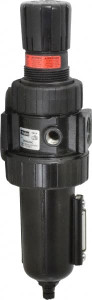 Parker Hannifin 3/4 NPT Standard 1 Pc Filter/Regulator FRL Unit 90 SCFM, 250 Max psi, Metal Bowl, Manual Drain 07E44A13AC - 01027374
