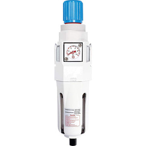 PRO-SOURCE 1/2 NPT Standard FRL Unit with Sight Glass & Pressure Gauge 91.81 SCFM, 145 Max psi, Aluminum Bowl, Semi-Automatic Drain NUFR-04N - 19240126