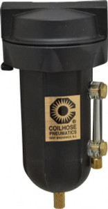 Coilhose Pneumatics 1/4" Port, 5" High, FRL Filter with Aluminum Bowl & Manual Drain 250 Max psi, 250°F Max, 4 oz Bowl Capacity 8822M - 79811451