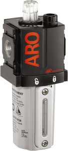 ARO Fluid Management 1/4" NPT, 250 Max psi Compact Modular Lubricator Metal Bowl with Sight Glass, Aluminum Body, 51 CFM, 175°F Max Temp, 2.2" Long x 2.24" Wide x 5.99" High L36221-110 - 64561756