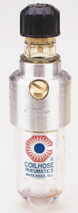 Coilhose Pneumatics 1/4 NPT Port, 150 Max psi, Miniature Lubricator Polycarbonate Bowl, Cast Aluminum Body, 11 CFM, 120°F Max, 1-1/2" Wide x 5" High ML2 - 79812707