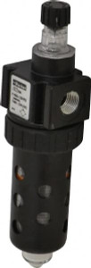 Parker Hannifin 3/8" NPT, 150 Max psi Compact Micro Mist Lubricator Polycarbonate Bowl with Sight Glass, Zinc Body, 40 CFM, 125°F Max Temp, 2" Wide x 7.38" High 15L22NA - 56602261
