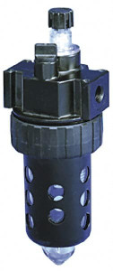 Parker Hannifin 1/4" NPT, 150 Max psi Intermediate Micro Mist Lubricator Polycarbonate Bowl with Sight Glass, Zinc Body, 40 CFM, 125°F Max Temp, 2.81" Wide x 7.82" High 16L12BE - 56602287