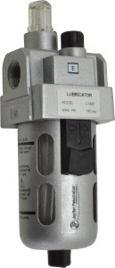 PRO-SOURCE 3/8" NPT, 145 Max psi Intermediate Modular Lubricator Polycarbonate Bowl with Metal Guard, with Sight Glass, Cast Aluminum Body, 106 CFM, 140°F Max Temp, 2.16" Wide x 6.18" High 1430103722PRO - 42007617