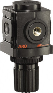 ARO Fluid Management 3/8 NPT 0 - 140 psi Compact Aluminum Regulator 250 Max Supply psi, 113 CFM, 23 to 140°F, 2.705" Wide x 4.772" High R37231-100 - 61691689