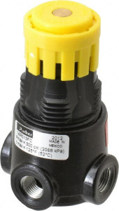 Parker Hannifin 1/8 NPT 2 - 125 psi Miniature Zinc Regulator 300 Max Supply psi, 13 CFM, 32 to 125°F, 1.65" Wide x 2.88" High 14R013FC - 08610099