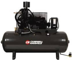 Campbell Hausfeld 7.5 hp 80 Gal Stationary Electric Horizontal Air Compressor Single Phase, 230V, 175 Max psi, 24.3 CFM CE7005FP - 03667441
