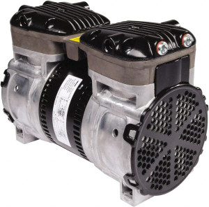 Gast 1/2 hp, 4.8 CFM, 125 Max psi Piston Vacuum & Compressor Pump 29.5 Hg/In, 115 to 240/60 & 110 to 240/50 Volt, 9.53" Long x 5" Wide x 7.08" High 87R647101N470X - 55905707