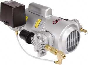 Gast 1/2 hp, 4.5 CFM, 50 Max psi Piston Compressor Pump 115/230-1 Volt, 16.02" Long x 13.14" Wide x 8.62" High 4LCB-46S-M450GX - 35562123