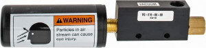Gast 2.2 CFM Open Flow Venturi Single Stage Vacuum Generator 1/4 FPT Vacuum Port, 27 In/Hg Max Vacuum Pressure, 30-3/4 Max psi, 3.5 CFM Air Consumption & 8.18" Length x 1.66" Wide x 1.66" High VG-015-00-00 - 80059710