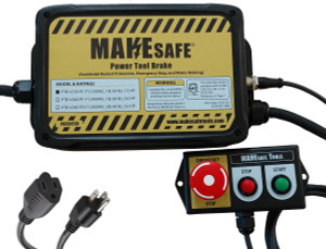 MAKESafe Power Tool Brake Emergency Stop System, with Pre-Wired Interlock Pigtail, 1.5 HP, 120V 1-Phase - PTBV120P1-MSFS-INT