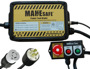 MAKESafe Power Tool Brake Emergency Stop System, with Pre-Wired Interlock Pigtail, 5 HP, 240V 3-Phase, without Power Connectors - PTBV240P3-MCFC-INT