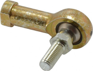 Alinabal 1/4" ID, 3/4" Max OD, 1,650 Lb Max Static Cap, Spherical Rod End 1/4-28 RH, 3/8" Shank Diam, 3/4" Shank Length, Steel with Molded Nyloy Raceway PFS4GR - 73202137