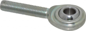 Made in USA 5/16" ID, 7/8" Max OD, 3,600 Lb Max Static Cap, Plain Male Spherical Rod End 5/16-24 RH, Steel with Steel Raceway CM5 - 35397678
