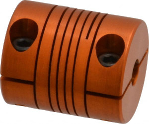 Lovejoy 3/16" Max Bore Diam, Flexible Clamp Hub Coupling 3/4" OD, 0.9" OAL, Anodized Aluminum 68514477392 - 87793329