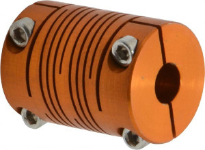 Lovejoy 3/8" Max Bore Diam, Flexible Clamp Hub Coupling 3/4" OD, 1.04" OAL, Anodized Aluminum 68514476839 - 87792560