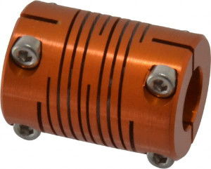 Lovejoy 3/8" Max Bore Diam, Flexible Clamp Hub Coupling 3/4" OD, 1.04" OAL, Anodized Aluminum 68514476841 - 87792578