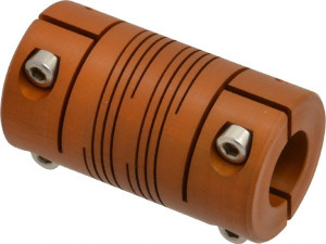 Lovejoy 5/8" Max Bore Diam, Flexible Clamp Hub Coupling 1-1/4" OD, 2-1/4" OAL, Anodized Aluminum 68514476850 - 87792651