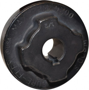 TB Woods 7/8" Max Bore Diam, 3/16" x 3/32" Keyway Width x Depth, 3-1/4" Hub, 5 Flexible Coupling Flange 3-1/4" OD, 1-3/64" OAL, Sintered Steel, Type J 5J78 - 53903233
