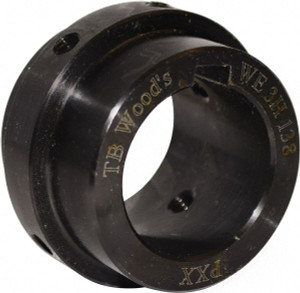 TB Woods 1-1/4" Bore, 1/4" x 1/8" Keyway Width x Depth, 2.32" Hub, WE3 Flexible Coupling Shaft Hub 2.32" OD, 1-1/2" OAL, Steel, Type BTS WE3H114 - 43608058