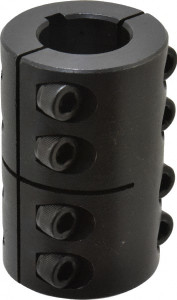 Climax 7/8" Inside x 1-5/8" Outside Diam, Two Piece Rigid Coupling with Keyway 2-1/2" Long x 3/16" Keyway Width x 3/32" Keyway Depth 2ISCC-087-087KW - 75241943