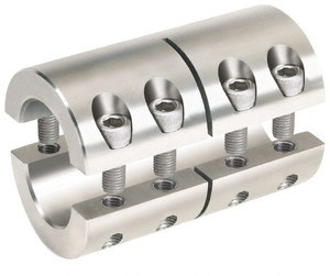 Climax 10mm Inside x 29mm Outside Diam, Metric Two-Piece Clamping Rigid Coupling 45mm Long 2MISCC-10-10-S - 75256446
