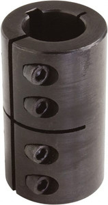 Climax 3/8" Inside x 7/8" Outside Diam, One Piece Split Clamping Collar with Keyway 1-3/8" Long x 3/32" Keyway Width x 3/64" Keyway Depth ISCC-037-037-KW - 55551618