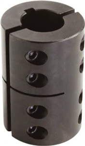 Climax 5/8" Inside x 1-1/2" Outside Diam, Two Piece Rigid Coupling with Keyway 2-1/4" Long x 3/16" Keyway Width x 3/32" Keyway Depth 2CC-062-062-KW - 55550875