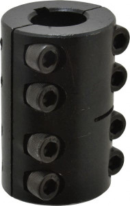 Climax 3/4" Inside x 1-1/2" Outside Diam, Two Piece Rigid Coupling with Keyway 2-1/4" Long x 3/16" Keyway Width x 3/32" Keyway Depth 2ISCC-075-075KW - 75241919