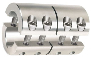 Climax 1/2" Inside x 1-1/8" Outside Diam, Two Piece Rigid Coupling with Keyway 1-3/4" Long x 1/8" Keyway Width x 1/16" Keyway Depth 2ISCC050-050SKW - 75242156