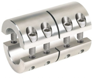 Climax 20mm Inside x 42mm Outside Diam, Metric Two-Piece Clamping Rigid Coupling 65mm Long 2MISCC-20-20-S - 75256552